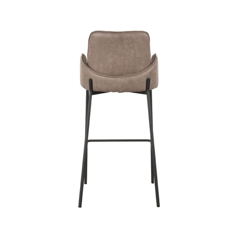 LABEL51 Bar stool Joni - Taupe - Micro suede - Seat height 78