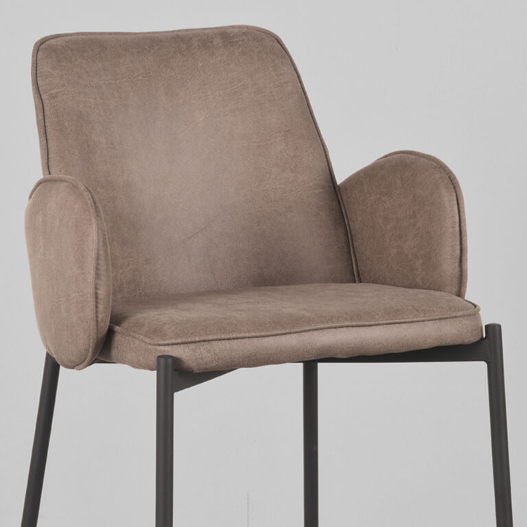 LABEL51 Bar stool Joni - Taupe - Micro suede - Seat height 78