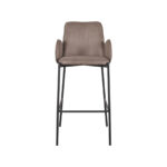 Barkruk_Joni_51x53x107_Cm_Taupe_Micro_Suede_Voorkant