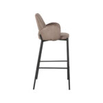 Barkruk_Joni_51x53x107_Cm_Taupe_Micro_Suede_Zijkant