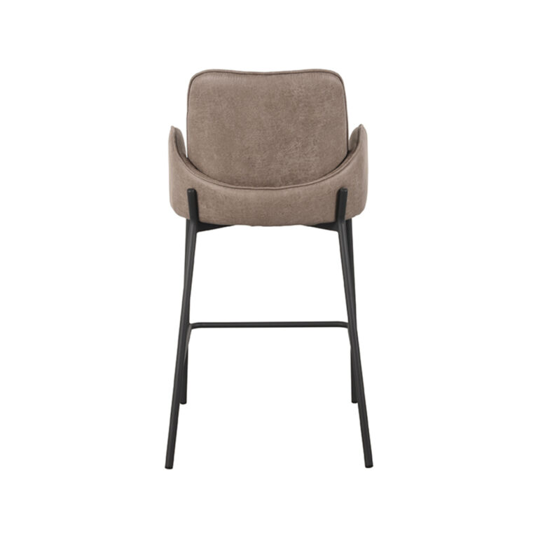 LABEL51 Barkruk Joni - Taupe - Micro Suede - Zithoogte 65