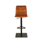 Barkruk_Juul_45x56x88-113_Cm_Oker_Velours_Voorkant