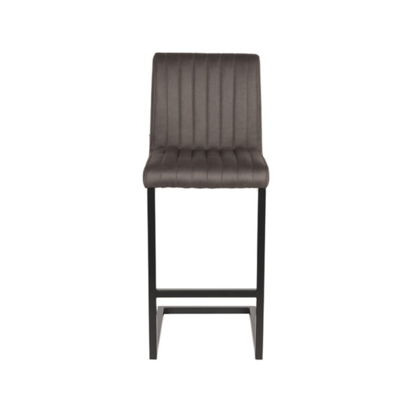 Barkruk_Milo_Antraciet_Microvezel_41x53x100_cm_Voorkant