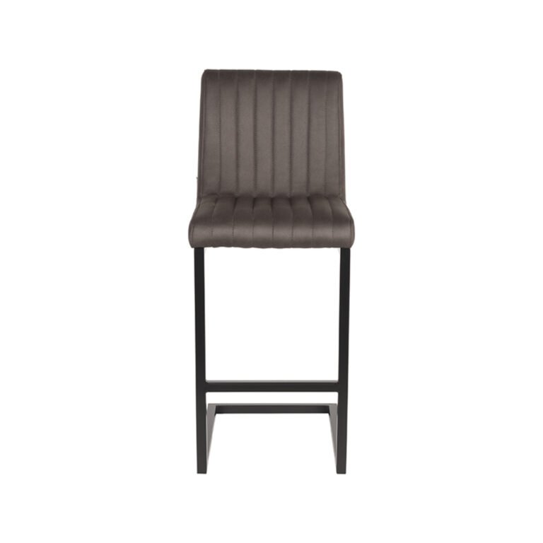 LABEL51 Barkruk Milo - Antraciet - Microfiber - Zithoogte 66