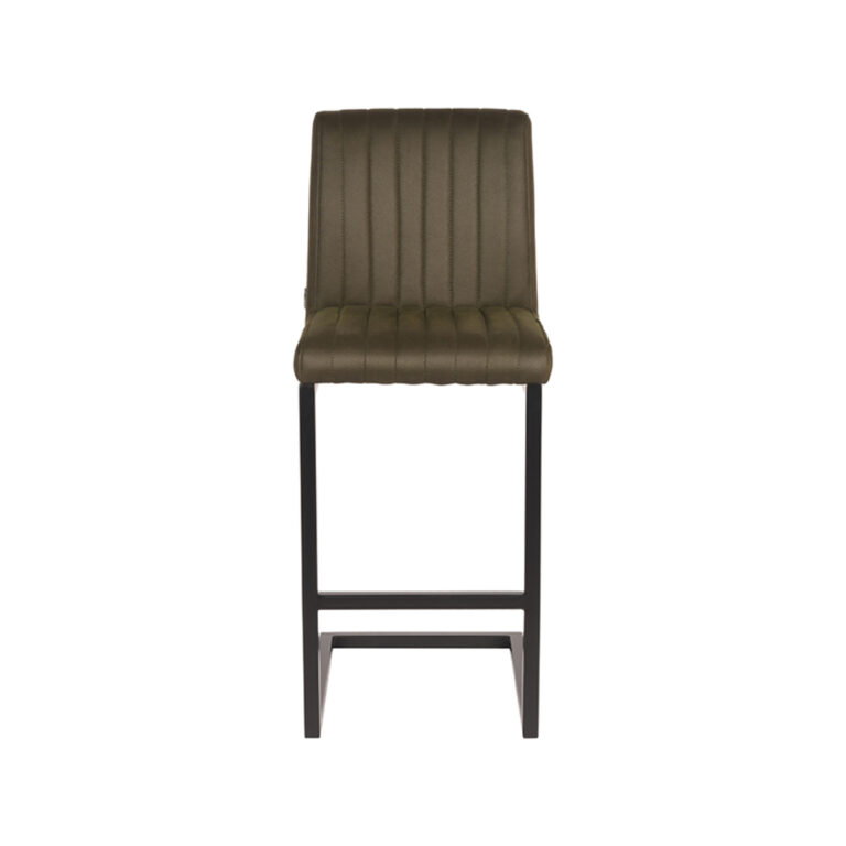 LABEL51 Barkruk Milo - Army green - Microfiber - Zithoogte 66