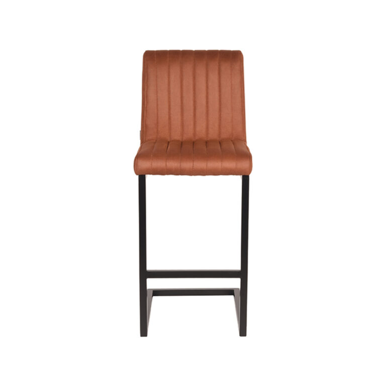 LABEL51 Barkruk Milo - Cognac - Microfiber - Zithoogte 66