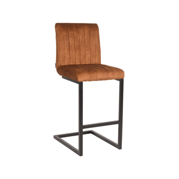 Barkruk_Milo_Ocher_Velours_41x53x100_cm_Perspectief