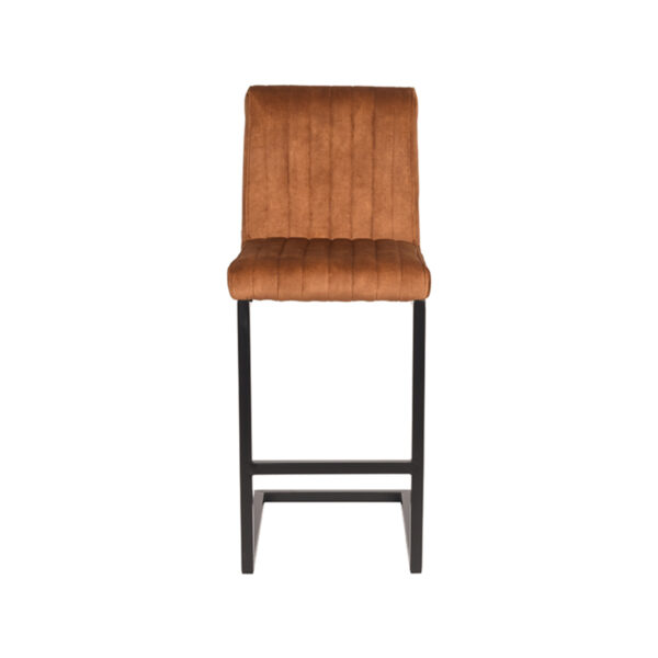 Barkruk_Milo_Ocher_Velours_41x53x100_cm_Voorkant