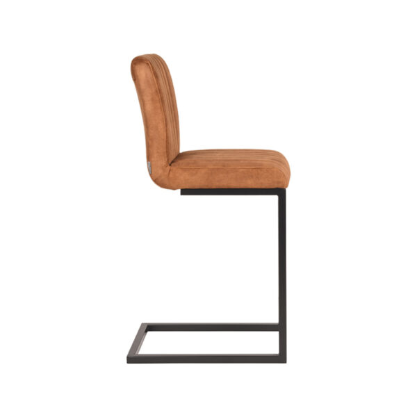 Barkruk_Milo_Ocher_Velours_41x53x100_cm_Zijkant