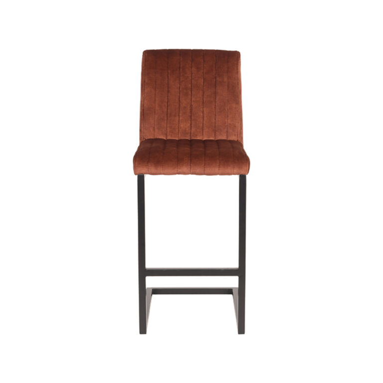 LABEL51 Barkruk Milo - Rust - Velours - Zithoogte 66