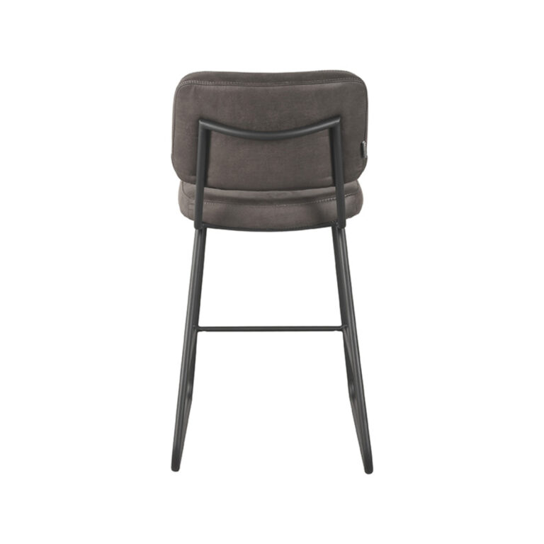 LABEL51 Barkruk Noah - Antraciet - Micro Suede - Zithoogte 65