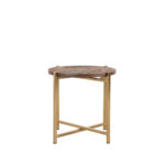 Bijzettafel_Dox_40x40x40_cm_Espresso_Mangohout_Goud_Voorkant