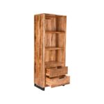 Boekenkast_Glasgow_Rough_Mangohout_70x45x185_cm_Perspectief_2