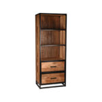 Boekenkast_Tampa_Rough_Mangohout_70x45x185_cm_Perspectief