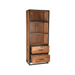 Boekenkast_Tampa_Rough_Mangohout_70x45x185_cm_Perspectief_2