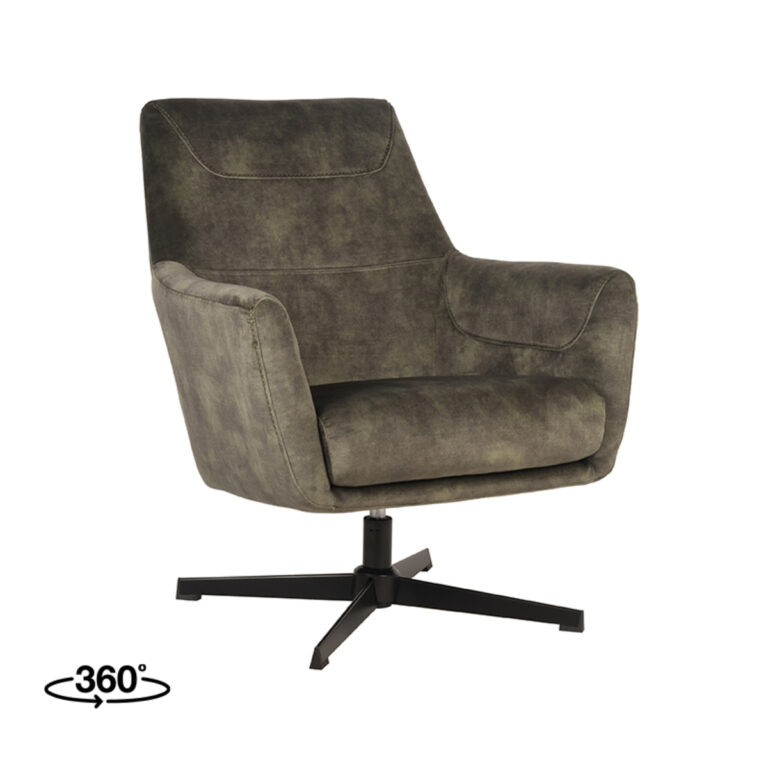 LABEL51 Armchair Toby - Hunter - Velvet - One Size