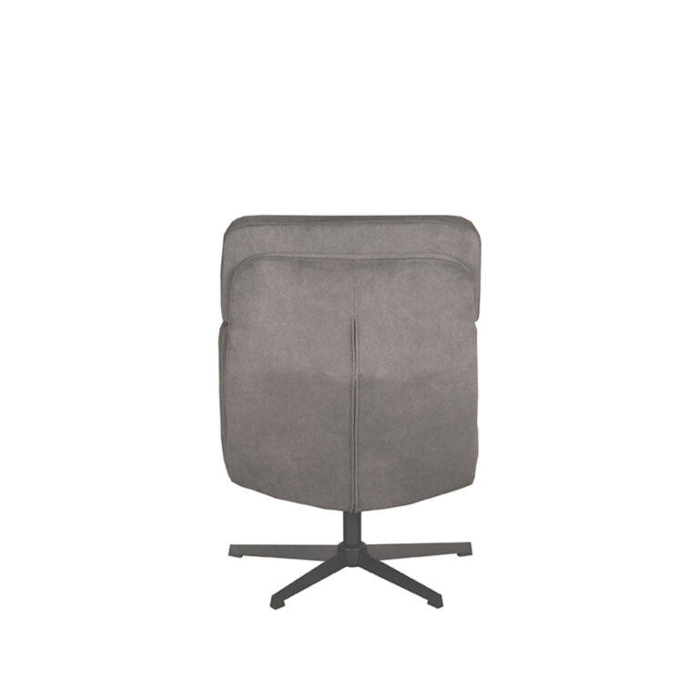 LABEL51 Fauteuil Alvar - Antraciet - Cosmo - Incl. Hocker