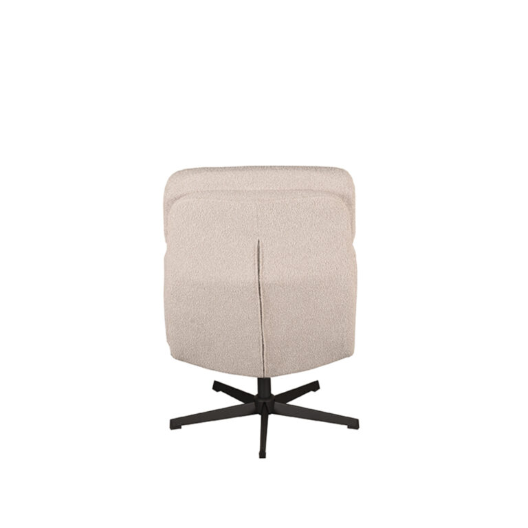 LABEL51 Fauteuil Alvar - Naturel - Boucle - Incl. Hocker