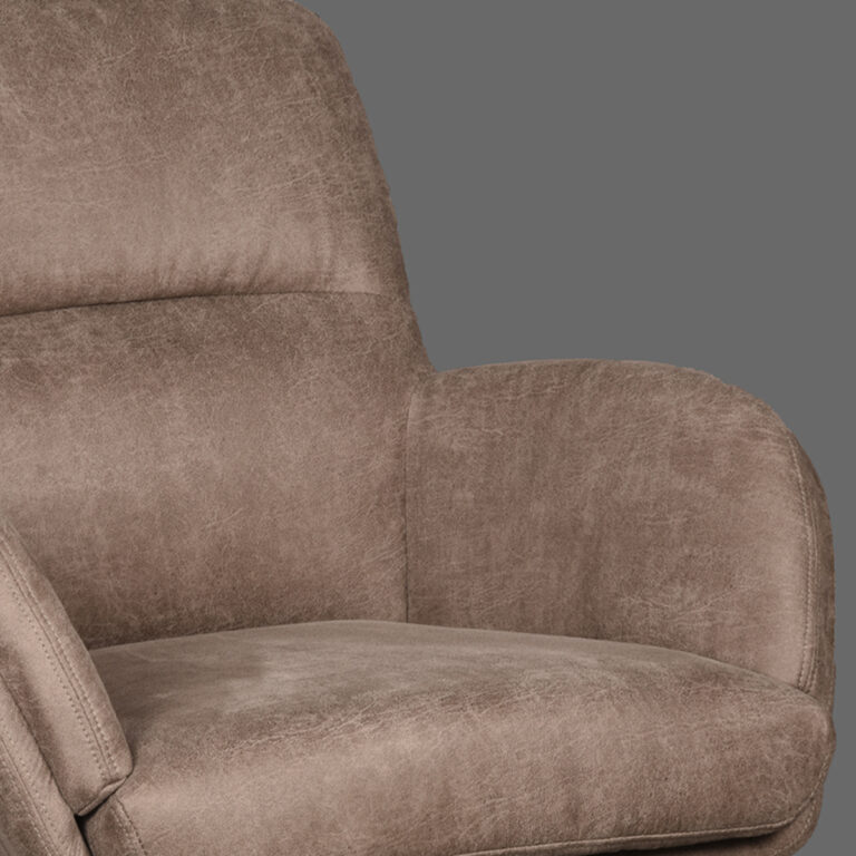 LABEL51 Fauteuil Moss - Taupe - Micro Suede - One Size
