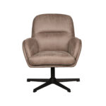 Draaifauteuil_Moss_70x77x90_Cm_Taupe_Micro_Suede_Voorkant