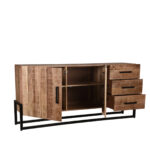 Dressoir_Bolivia_Rough_Mangohout_Zwart_metaal_184x40x85_cm_Perspectief_2