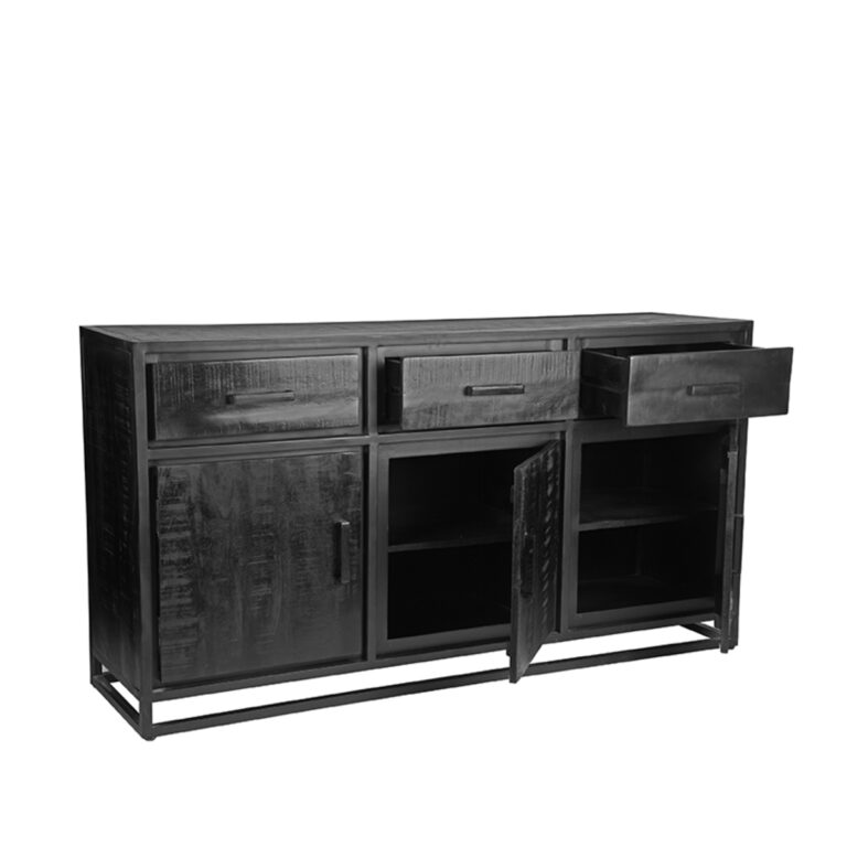 LABEL51 Dressoir Chili - Zwart - Mangohout - Dressoir