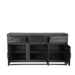 Dressoir_Chili_Zwart_Mangohout_170x45x90_cm_Voorkant_2