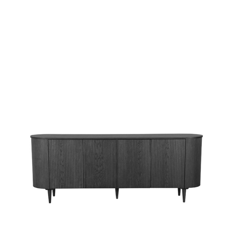LABEL51 Dressoir Oliva - Zwart - Eiken - Dressoir 220 cm