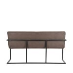 Eetkamerbank_Denmark_Antraciet_Microvezel_Zwart_Metaal_155x62x86_cm_Achteraanzicht