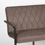 Eetkamerbank_Denmark_Antraciet_Microvezel_Zwart_Metaal_155x62x86_cm_Detail