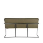 Eetkamerbank_Denmark_Army_Microvezel_Zwart_Metaal_155x62x86_cm_Achteraanzicht