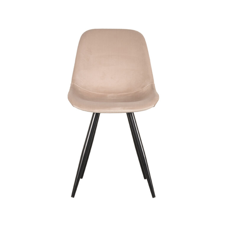 LABEL51 Eetkamerstoel Capri - Zand - Fluweel - Black Frame