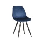 Eetkamerstoel_Capri_Blauw_Fluweel_46x56x88_Cm_Perspectief