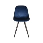 Eetkamerstoel_Capri_Blauw_Fluweel_46x56x88_Cm_Voorkant