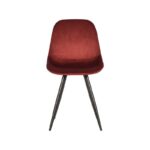 Eetkamerstoel_Capri_Bordeaux_Fluweel_46x56x88_Cm_Voorkant