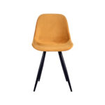 Eetkamerstoel_Capri_Oker_Fluweel_46x56x88_Cm_Voorkant