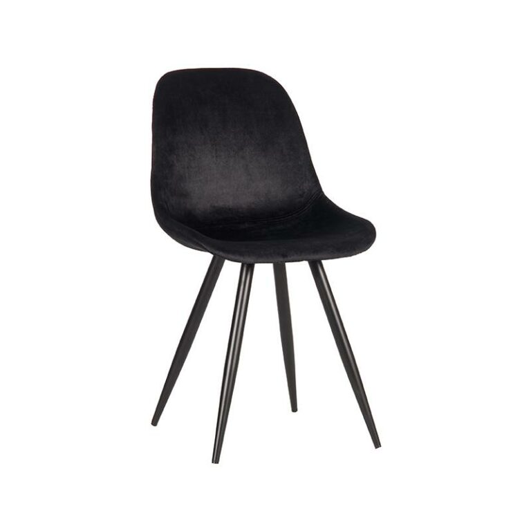 LABEL51 Eetkamerstoel Capri - Zwart - Fluweel - Black Frame