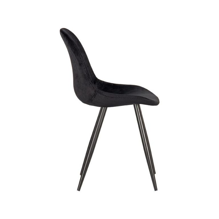 LABEL51 Eetkamerstoel Capri - Zwart - Fluweel - Black Frame
