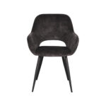 Eetkamerstoel_Chair_Fer_Antraciet_Velours_60x59x87_cm_Vooraanzicht