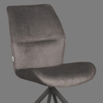 Eetkamerstoel_Comfy_48x64x91_Cm_Antraciet_Cosmo_Zwart_Metaal_Detail