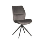 Eetkamerstoel_Comfy_48x64x91_Cm_Antraciet_Cosmo_Zwart_Metaal_Perspectief