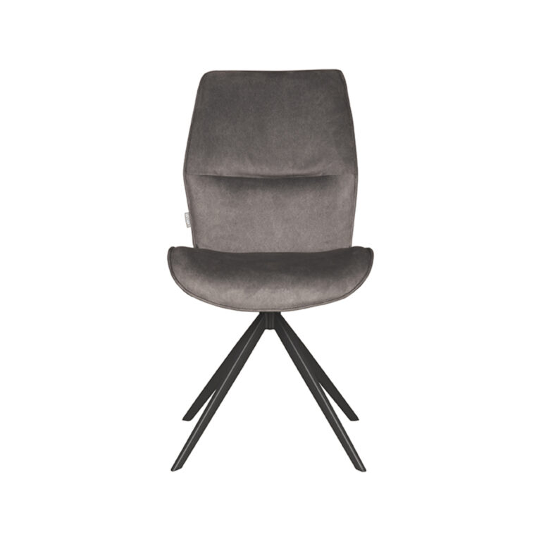 LABEL51 Eetkamerstoel Comfy - Antraciet - Cosmo - Black Frame
