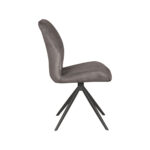 Eetkamerstoel_Comfy_48x64x91_Cm_Antraciet_Cosmo_Zwart_Metaal_Zijkant