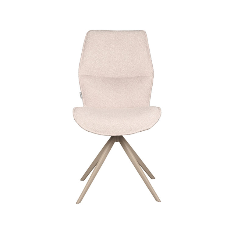 LABEL51 Eetkamerstoel Comfy - Naturel - Boucle - Taupe Frame