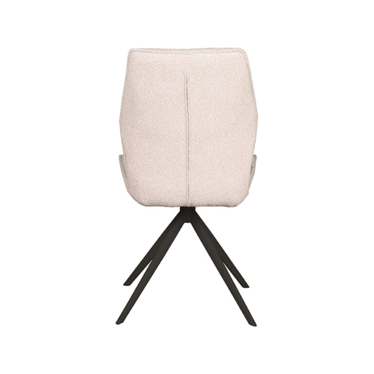 LABEL51 Eetkamerstoel Comfy - Naturel - Boucle - Black Frame