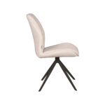 Eetkamerstoel_Comfy_48x64x91_Cm_Naturel_Touch_Zwart_Metaal_Zijkant