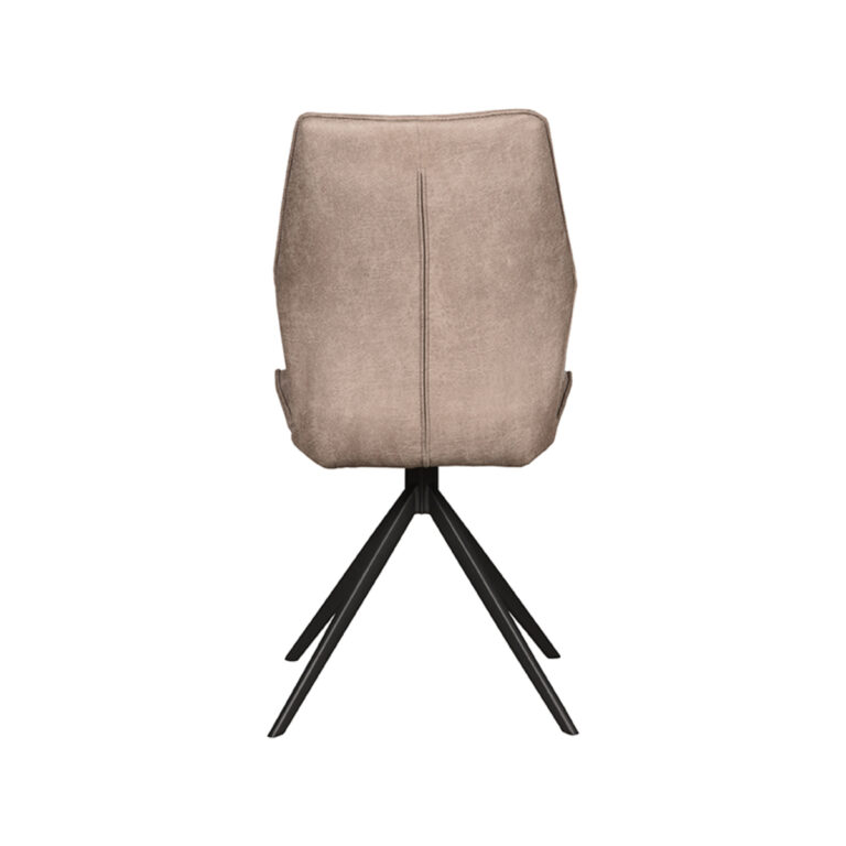 LABEL51 Dining chair Comfy - Taupe - Micro suede - Black Frame