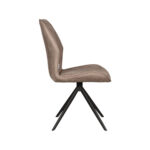 Eetkamerstoel_Comfy_48x64x91_Cm_Taupe_Micro_Suede_Zijkant