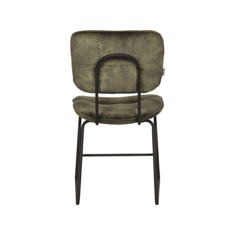 LABEL51 Eetkamerstoel Dez - Hunter - Velours - Black Frame