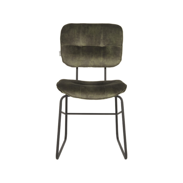 LABEL51 Eetkamerstoel Dez - Hunter - Velours - Black Frame